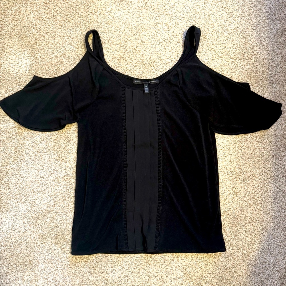 White House Black Market Flutter Sleeve Top